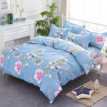 Bed skirt one-piece cartoon four-piece set of fashion ladies bedding three-piece set of light-colored universal trend childrens sheets