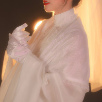 The 100-year-old lace lace triangle shawl shoulder hanfu accessories hanyang eclectic 100 lap elegance vintage retro