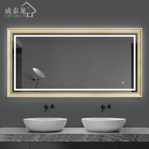 Nordic style smart led bathroom mirror with light bathroom mirror wall-mounted bathroom toilet makeup wall-mounted toilet