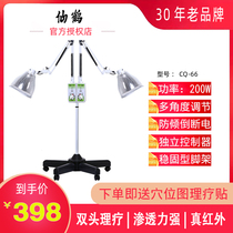 Crane brand infrared physiotherapy instrument double head far infrared lamp treatment instrument household medical beauty electric baking lamp