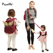 papame parent-child bag toddler shoulder backpack female 1-3-6-year-old child anti-lost with traction rope slippery baby