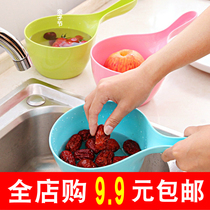 Plastic kitchen thickened rafting water battle scoop home Japanese large artifact cartoon cute long spoon toilet