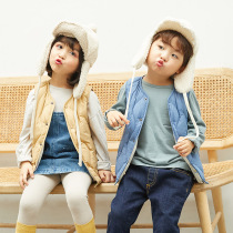 heyonwye children light down vest male and female children wear a shoulder new white duck down short autumn vest