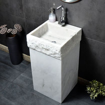 Stone column washbasin Pool Floor-to-ceiling Garden courtyard Bathroom room Outdoor marble washbasin integrated