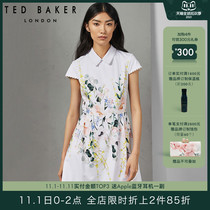 TED BAKER ladies elegant print lapel lapel dress