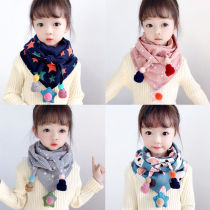 Childrens scarf children thin baby scarf winter Girls cute boy Korean version of boomers warm triangle towel