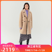 (Same style as shopping mall) LILY2022 winter new womens soft wool wool double-breasted loose coat