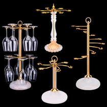 High-end household creative light luxury wine glass shelf upside-down desktop goblet rack Wine glass rack European-style ornaments