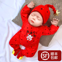 Baby photo two or three months baby clothes spring and autumn jumpsuit womens summer wear a hundred days Photo summer suit