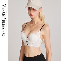 Venus Blessings Summer Thin style lace lingerie womens big breasts for small breasts and a pair of breast sexy merry-back bra