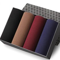 4 dress mens underwear Male cotton Breathable Thin with waist flat corner pants Four corner pants underpants Summer Guys shorts Head