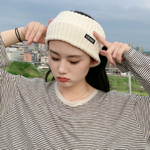 Letter wool wide hair band 2021 new autumn winter Net red knitted hair belt wide edge headband headband headband headband headgear headwear