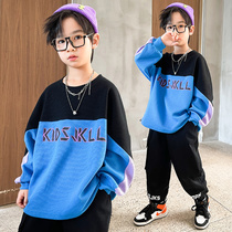Childrens clothing boy clothes spring and autumn childrens big children loose base shirt coat boys Korean autumn clothes 2021 New