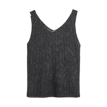 2020 spring and autumn new large size womens fashion loose Korean version fat MM thin meat cover sleeveless wild card base shirt