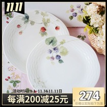 Spot Japan narumi Minghai lucys garden 20cm bone china flat plate to plate