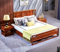 Hedgehog Purple Sandalwood Furniture Red Wood Large Bed 1 8 m Modern New Chinese Flowers Pear Wood Bed Full Solid Wood Double Wedding Bed