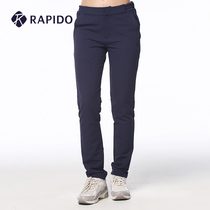 RAPIDO Li thunder road autumn women thin slim warm easy to wear sports and leisure velvet woven trousers