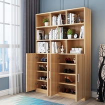 Shoes cabinet XUAN GUAN CABINET INTEGRATED VERTICAL MULTIFUNCTION WITH BOOKSHELVES COMBINED ENTRANCE ECONOMY TYPE BALCONY SUN PROTECTION AGAINST WALL BOOKCASE