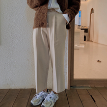 Hip Spot of Joo Korean designer collaborated to customize the section 90% high waist double dark buckle thick western pants D