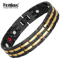 European and American titanium steel accessories magnetic negative ion exercise Energy Balance bracelet stainless steel mens bracelet magnetic therapy couple