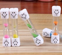 Children brushing Hourglass timer 3 5 minutes time Smiley face safety plastic drop mini small hourglass ornaments