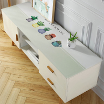 (Q Rounds Silicone Table Mat) Cortical TV Cabinet Table Cloth waterproof and oil-free lid cloth Rectangular Tea Table Mat