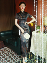 Chinas old Shanghai qipao 2021 new Xia improved version retro printing temperament Chinese wind senssongChang