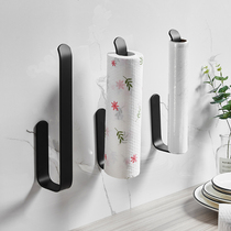 Paper hanger for kitchen towel holder non-perforated Cabinet cling film oil-absorbing paper roll paper storage rack wall-mounted
