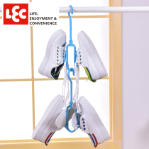  Japan LEC shoe rack shoe rack artifact indoor balcony shoe rack multi-function sandal rack hook hook