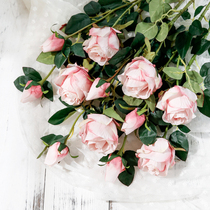 Fake flower Simulation flower anti-real rose Living room table decoration flower bouquet Home decoration artificial silk floral ornaments