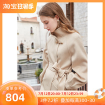 Three colors 2022 Spring and autumn new temperament fashion Two-sided loose wool coat wool coat wool coat elegant lantern sleeves