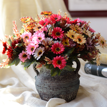 Indoor fake flowers wholesale clearance living room floor decoration plastic simulation small chrysanthemum 1-6 yuan