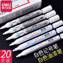 Derri paint pen white marker pen Tire pen industry non-fading Waterproof high temperature resistant car Mark oil pen black silver gold Red white paint pen thin head signature pen