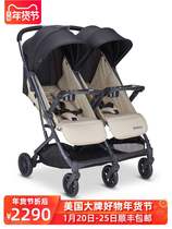 United States JOOVY double twin baby stroller two-child size treasure Lightweight can sit and lie down folding high landscape