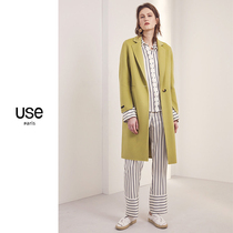 USE double-sided wool coat women 2021 Winter woolen coat long knee temperament popular thin