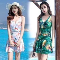 Hot spring bathing suit net red Japanese style swimsuit Female niche clothing Go to the beach to wear a skirt swimsuit dress female model