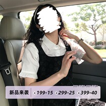 Dongri is a curly French fungus sleeve shirt female design niche 2021 new white short-sleeved shirt