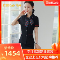 DEECAN goddess Fan short sleeve professional suit 2020 new design sense stewardess uniform jewelry store overalls summer