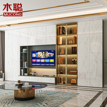 Mucong modern light luxury TV cabinet bookcase integrated Wall living room locker household wall cabinet custom ds09