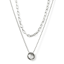 PCMY Birthday Gift 100 Hitch Lovers Lock Bone Chain Neck Chain Titanium Steel Street Metal Lovers Necklace Original Design