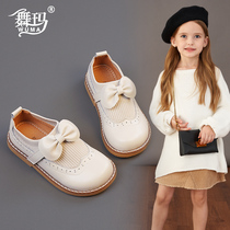 Girls Leather Shoes Princess Shoes Spring and Autumn Joker 2021 New Leather Soft Bottom Little Girl Baby Children Single Shoes