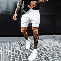 2022ins Fitness Shorts Male training Deep squatting Iron American Running Basketball Double Layer High Play Speed Dry 30% pants