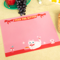 Zuoxian Road cute Japanese lunch mat pvc Western placemat steak table mat waterproof and oil-proof pet dinner plate bowl mat