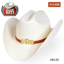  United States imported Dallas western cowboy hat summer straw cowboy hat high-winged brim buckle western giant