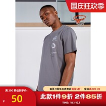 ZONEiD 2021 summer new short sleeve T-shirt mens printed ultra light casual trend simple round neck sports top