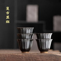 Black spot retro tea cup small tea cup single Cup Master Cup kung fu tea set Single Cup Japanese antique tea cup