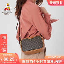 Scarecrow womens bag 2022 fashion popular bag autumn and winter camera messenger bag womens simple Korean version of the tide small square bag