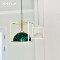 Nordic marble restaurant bar chandelier bedroom bedside small chandelier creative personality modern simple all copper lamps