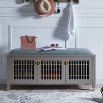 New Chinese solid wood changing shoes stool Home doorway entry light extravagant shoes stool multifunction storage wearing shoes stool can be sat in a shoe cabinet