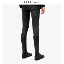 Ghost emperor guidi front zipper Martin boots womens British style Knight boots High-barrel boots womens knee-high straight-barrel boots